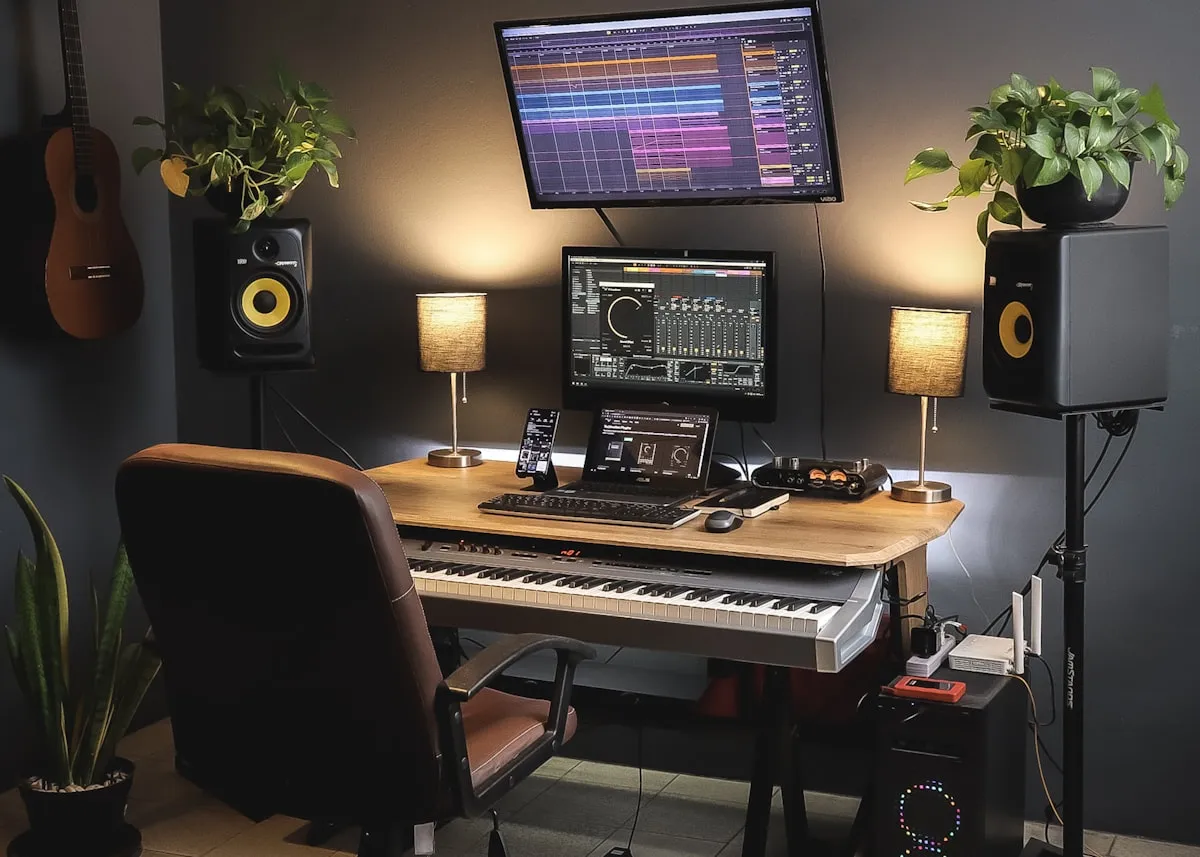 Music production workspace